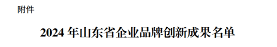 企业动态丨山东仁科入选2024年山东省企业品牌创新成果名单